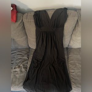 Black maxi dress with slits